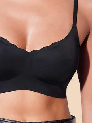Seamless Comfort Invisible Fit Padded Bonded Bra with Scalloped Neckline Design | M 9903