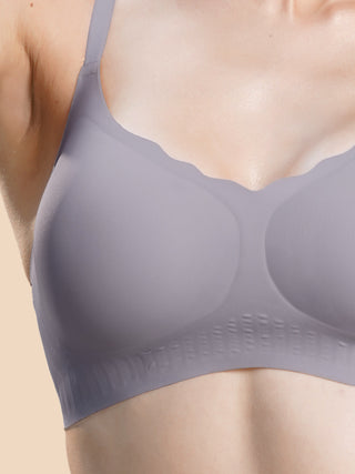 Seamless Comfort Invisible Fit Padded Bonded Bra with Scalloped Neckline Design | M 9903