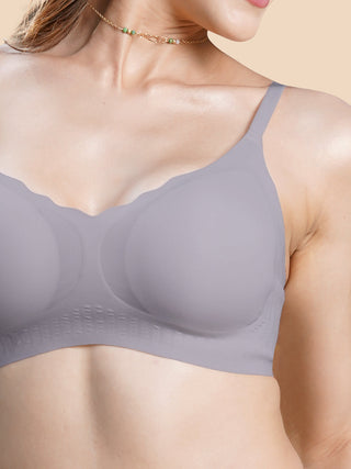 Seamless Comfort Invisible Fit Padded Bonded Bra with Scalloped Neckline Design | M 9903