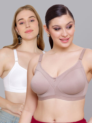 Seamless Perfection Wider Straps Daily Wear Bra | M 3307 | Pack of 2