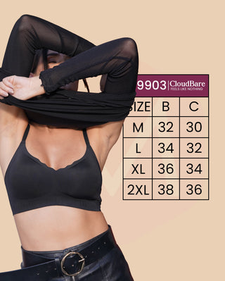 Seamless Comfort Invisible Fit Padded Bonded Bra with Scalloped Neckline Design | M 9903