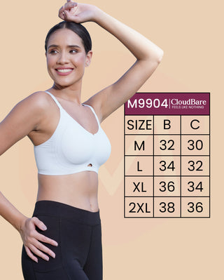 360 Degree Support No Visible Line Super Flexible Padded Bonded Bra | M 9904