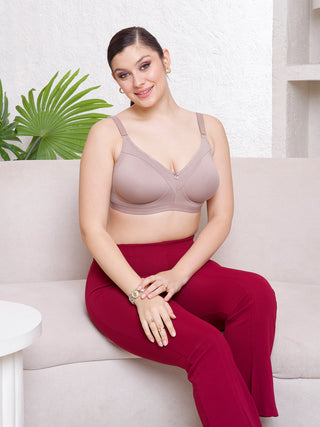 Seamless Perfection Wider Straps Daily Wear Bra | M 3307 | Pack of 2| Mocha Mocha