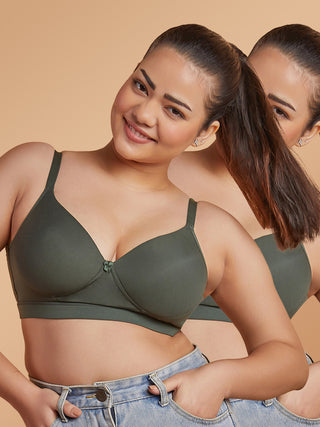 Soft Padded Cups Full Coverage T-Shirt Bra | M 5505 Pack of 2