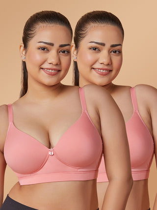 Soft Padded Cups Full Coverage T-Shirt Bra | M 5505 Pack of 2