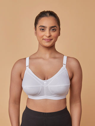 maashie Cotton Non-Padded Non Wired Moulded Cups Everyday Bra White,Purple  Women Full Coverage Non Padded Bra - Buy maashie Cotton Non-Padded Non  Wired Moulded Cups Everyday Bra White,Purple Women Full Coverage Non