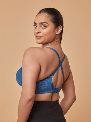 Multiway T-Shirt Bra MB Blue Left Back view