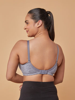 Multiway T-Shirt Bra M Grey Back View