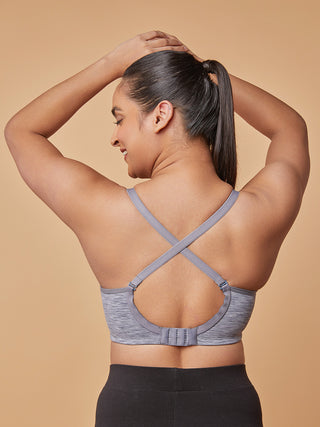 Multiway T-Shirt Bra M Grey Back View