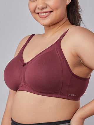 M Frame Padded Minimizer Bra Left view K Wine