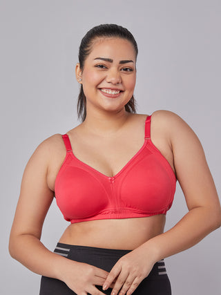 M Frame Padded Minimizer Bra Front view H Pink