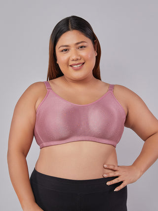 High Support Seamless Bra onion color front view