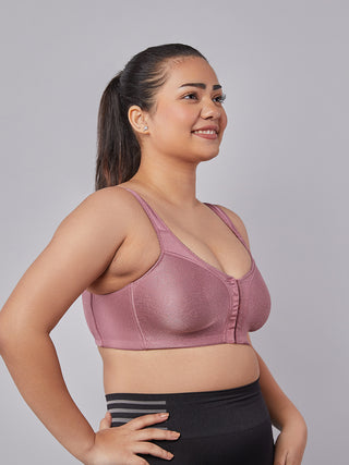 Front Open Full Coverage Bra onion color right view
