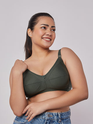 Buy MAASHIE M5505 Women's Padded Foam Cups Full Coverage Non Wired T-Shirt  Bra, Almond 34B