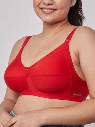 Buy MAASHIE Women T-Shirt Non Padded Bra (RED ) Online at Best Prices in  India - JioMart.