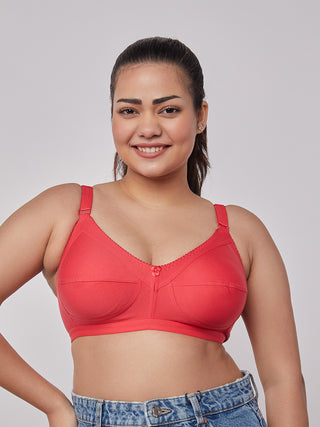 maashie M4408 Cotton Non-Padded Non-Wired Everyday Bra, Hot Pink 34D, Pack  of 2 Women Full Coverage Non Padded Bra - Buy maashie M4408 Cotton  Non-Padded Non-Wired Everyday Bra, Hot Pink 34D