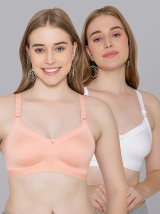 Seamless Perfection Wider Straps Daily Wear Bra | M 3307 Pack of 2