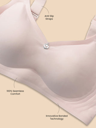 Invisible Fit 360 Degree Support Padded Cups Seamless Bonded Bra | M 9901