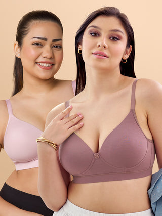 Soft Padded Cups Full Coverage T-Shirt Bra | M 5505 | Pack of 2