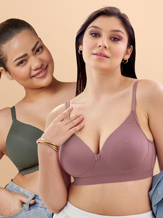 Soft Padded Cups Full Coverage T-Shirt Bra | M 5505 | Pack of 2