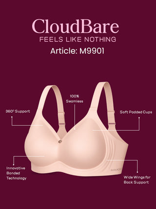 Invisible Fit 360 Degree Support Seamless Padded Bra | M 9901