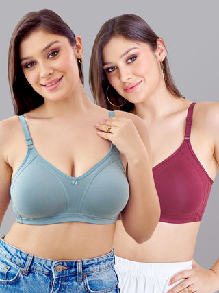 M Frame Padded Minimizer Bra | M 5504 | Pack of 2