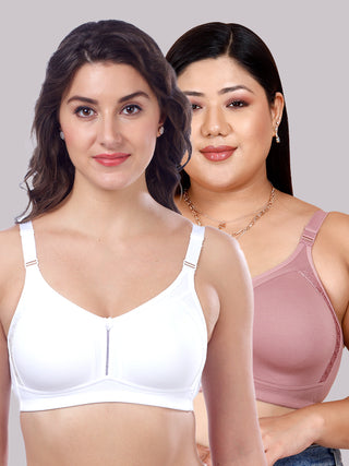 Seamless Cups Non Padded Bra | M 4414 Pack of 2
