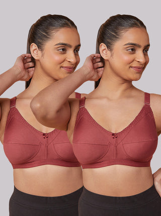 Non Padded Everyday Bra | M 307 Pack of 2 | WINE WINE