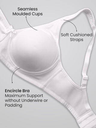 Maashie M 3311 Full Coverage Support Non Padded Cups Seamless Encircled Bra